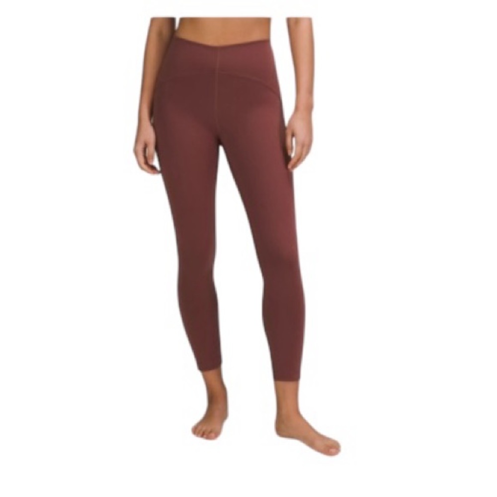 New Lululemon Size 14 High-Rise Tight 25" Leggings Smokey Red